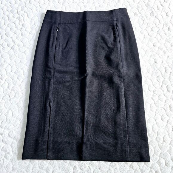 Diane von Furstenberg skirt office business casual black 2 pockets - Picture 1 of 8